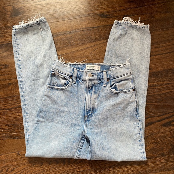 abercrombie 90s ultra high rise straight jeans - Picture 2 of 7